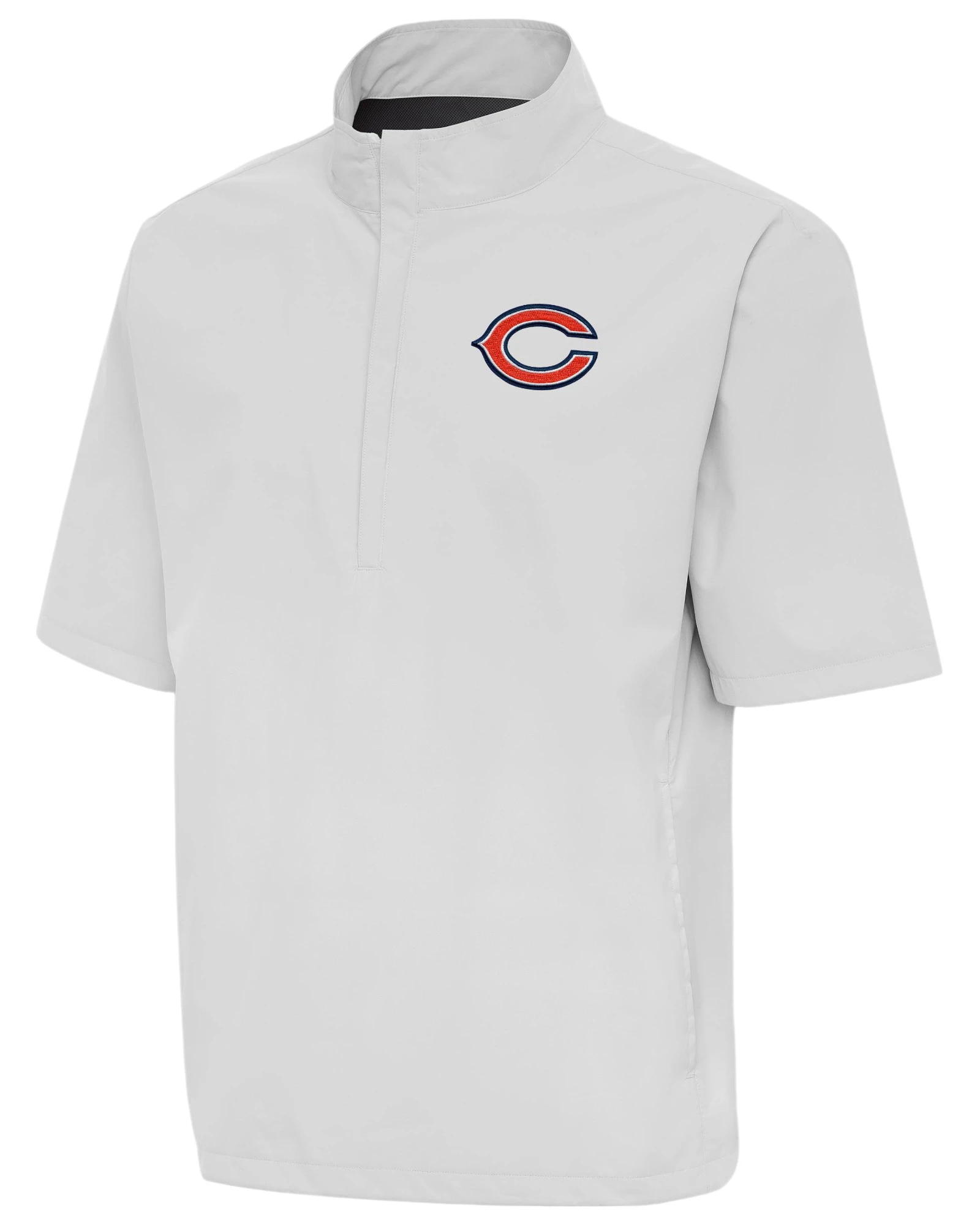 Antigua Men's Chicago Bears Brisk Short Sleeve 1/4 Zip Pullover