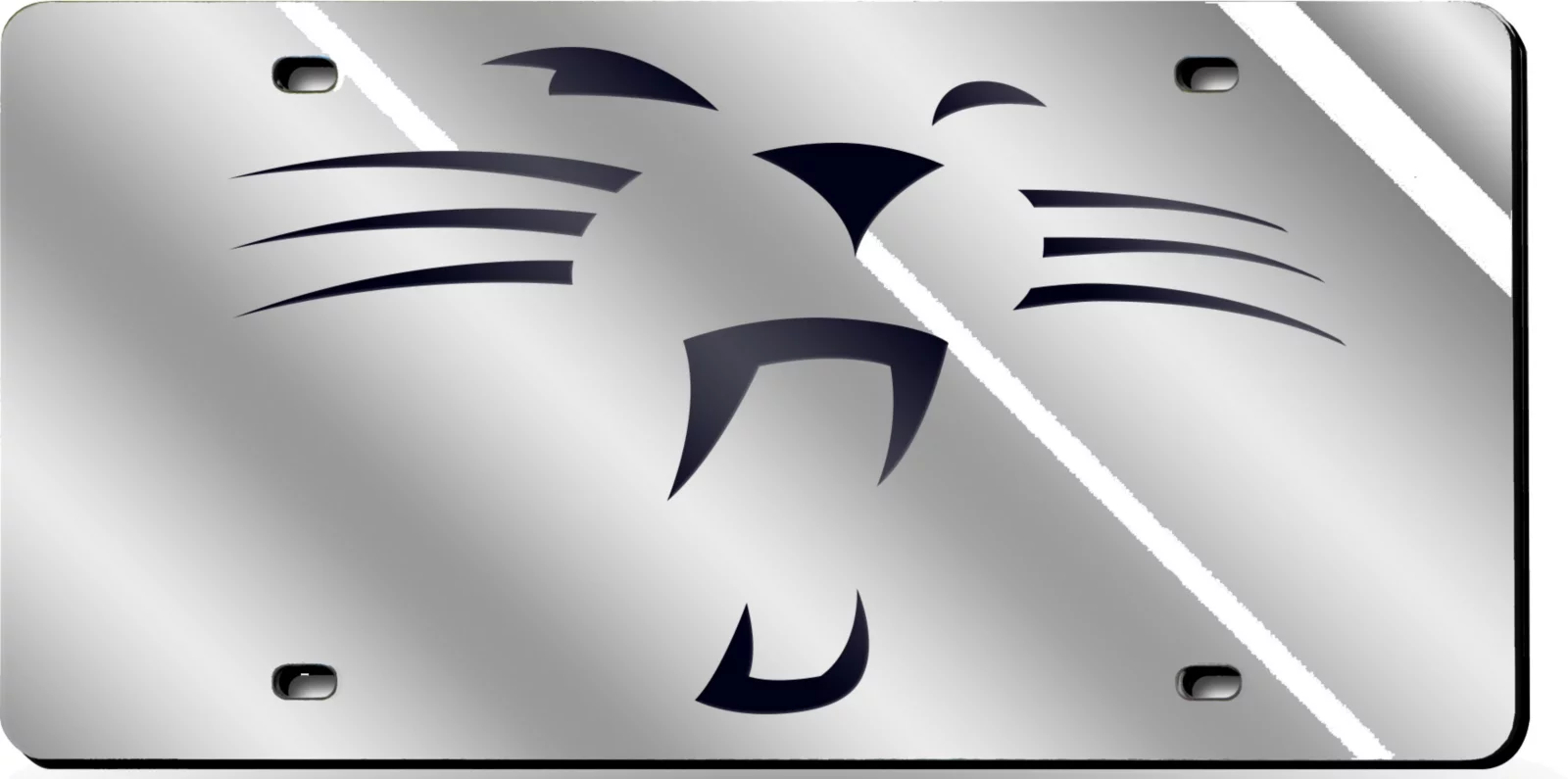Rico Carolina Panthers Silver “Whiskers” Laser Tag License Plate 1 Rico Carolina Panthers Silver “Whiskers” Laser Tag License Plate
