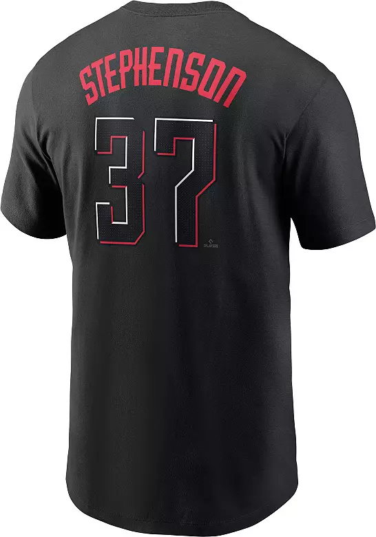 Nike Men's Cincinnati Reds Tyler Stephenson #37 Red T-Shirt 3 Nike Men's Cincinnati Reds Tyler Stephenson #37 Red T-Shirt