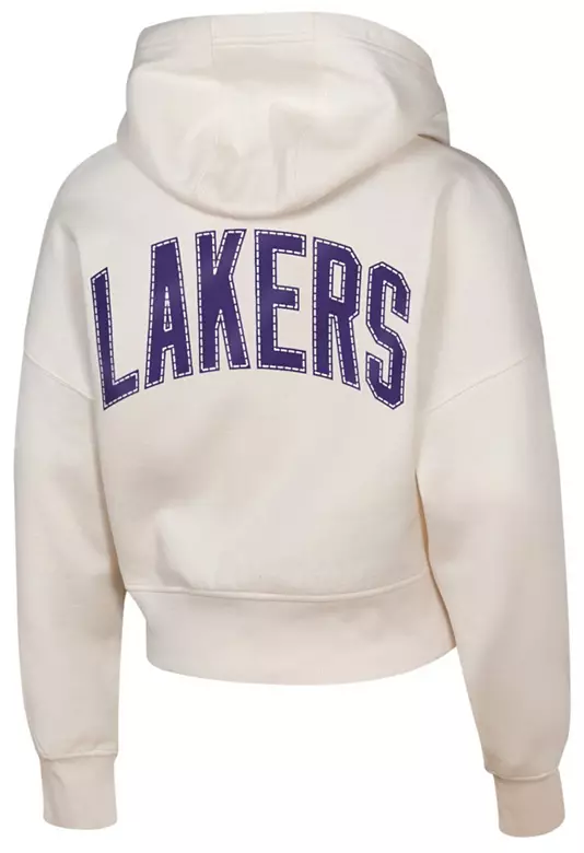 NBA Girls' Los Angeles Lakers Natural Graphic Franchise Cropped Hoodie
