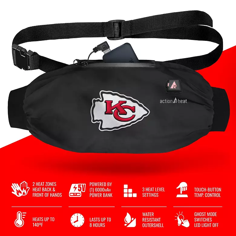 ActionHeat Kansas City Chiefs 5V Battery Heated Hand Muff Warmer