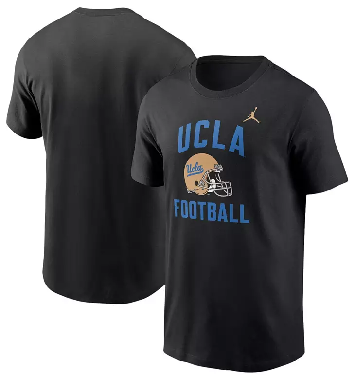 Jordan Men's UCLA Bruins Black Cotton Football Helmet Short Sleeve T-Shirt 3 Jordan Men's UCLA Bruins Black Cotton Football Helmet Short Sleeve T-Shirt