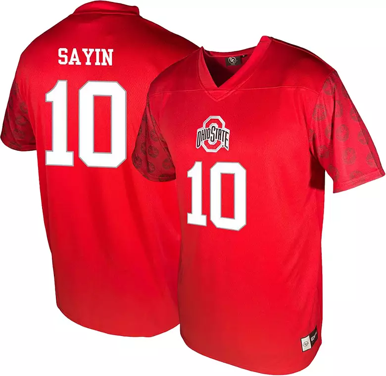 Genuine Collective Men's Ohio State Buckeyes Julian Sayin #10 Red Jersey 1 Genuine Collective Men's Ohio State Buckeyes Julian Sayin #10 Red Jersey