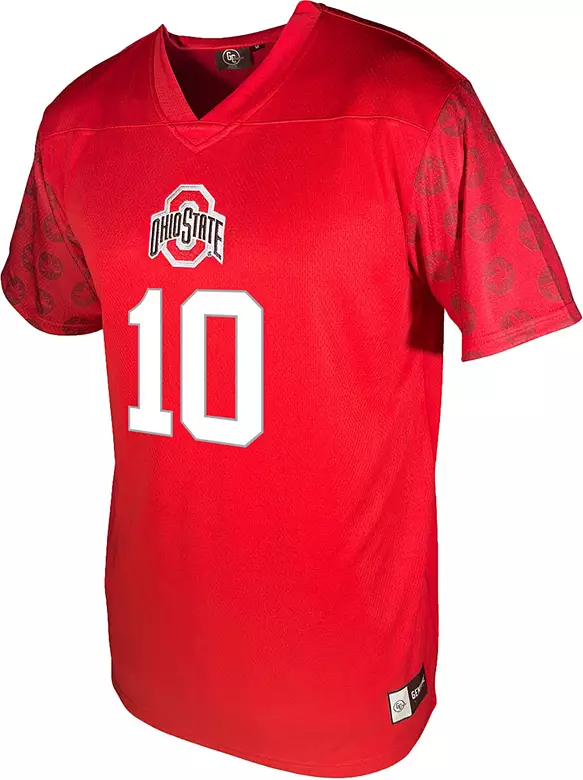 Genuine Collective Men's Ohio State Buckeyes Julian Sayin #10 Red Jersey 2 Genuine Collective Men's Ohio State Buckeyes Julian Sayin #10 Red Jersey