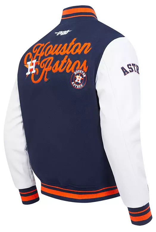Pro Standard Men's Houston Astros Navy Rib Wool Jacket