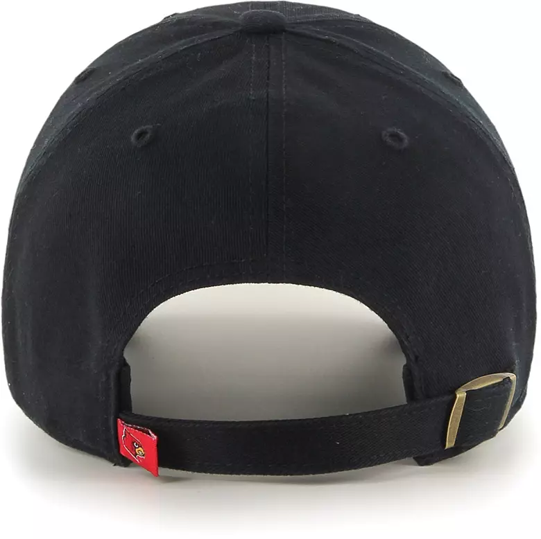 ‘47 Men's Louisville Cardinals Clean Up Adjustable Black Hat