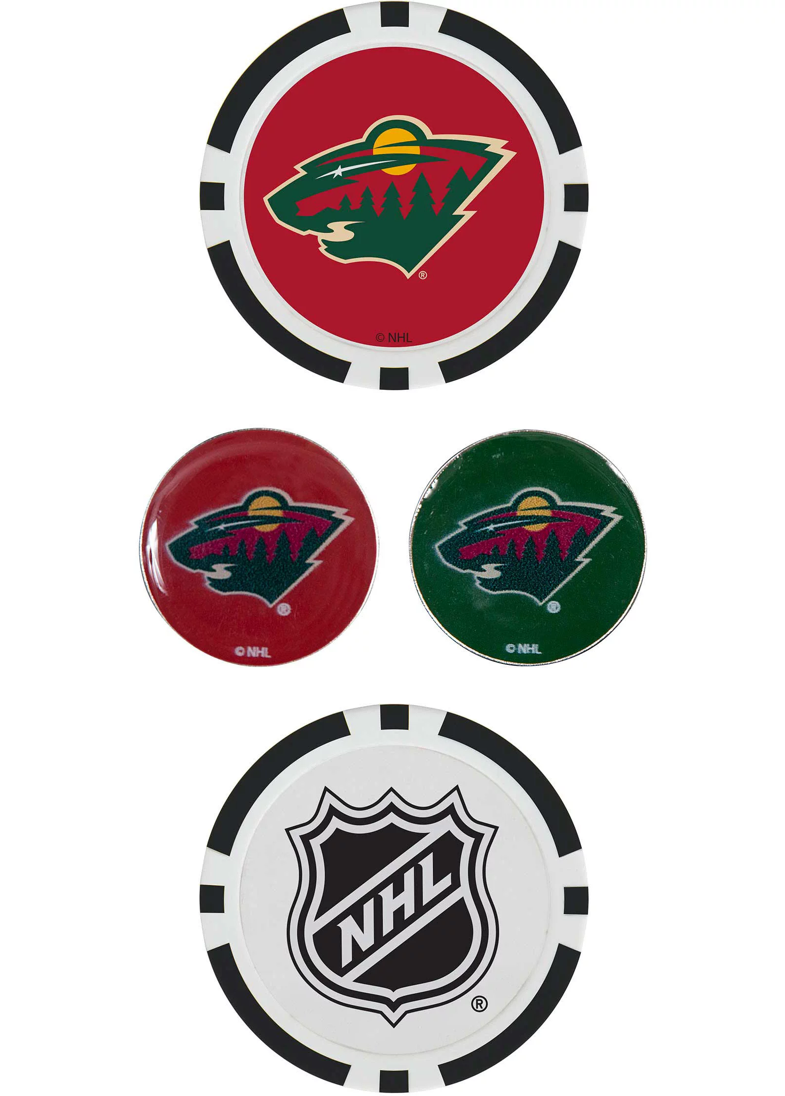 Team Effort Minnesota Wild Ball Marker Set 1 Team Effort Minnesota Wild Ball Marker Set