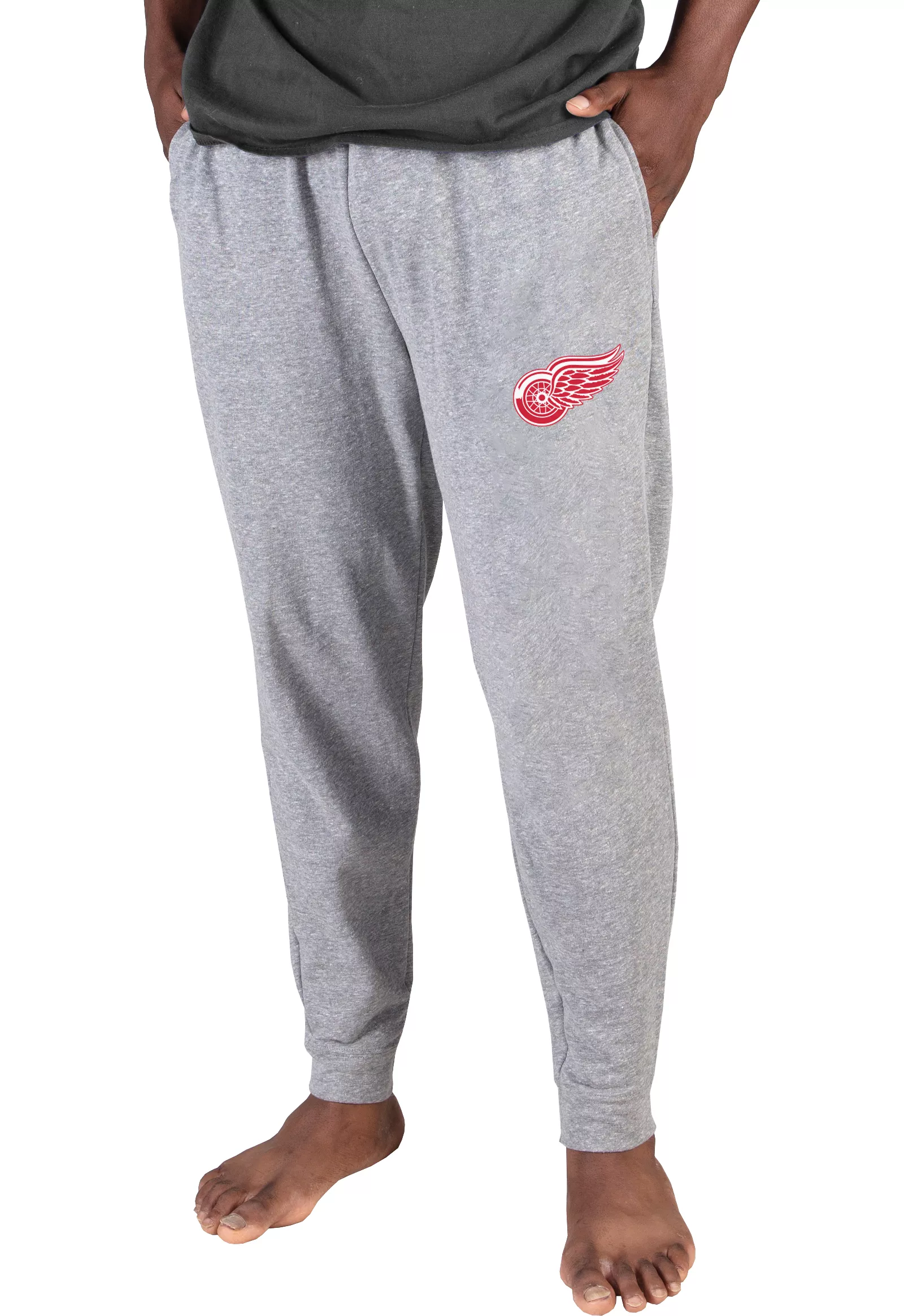 Concepts Sports Men's Detroit Red Wings Grey Mainstream Cuffed Pants