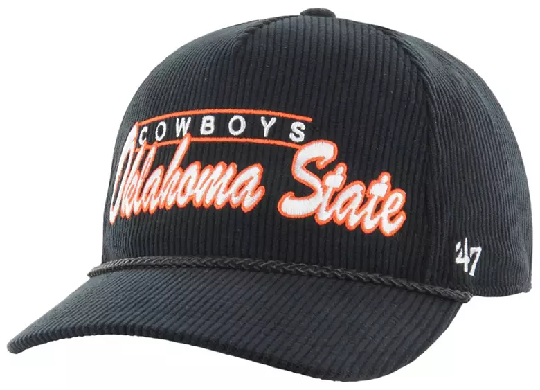 '47 Adult Oklahoma State Cowboys Black Double Header Hitch Adjustable Hat 3 '47 Adult Oklahoma State Cowboys Black Double Header Hitch Adjustable Hat