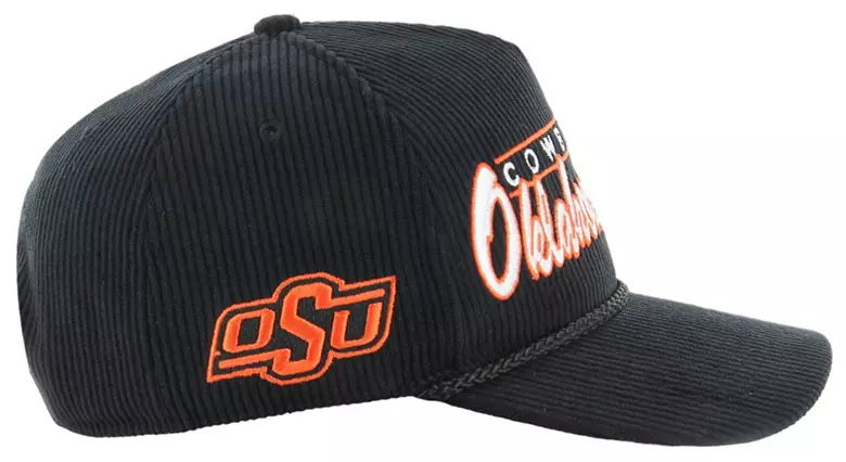 '47 Adult Oklahoma State Cowboys Black Double Header Hitch Adjustable Hat 4 '47 Adult Oklahoma State Cowboys Black Double Header Hitch Adjustable Hat