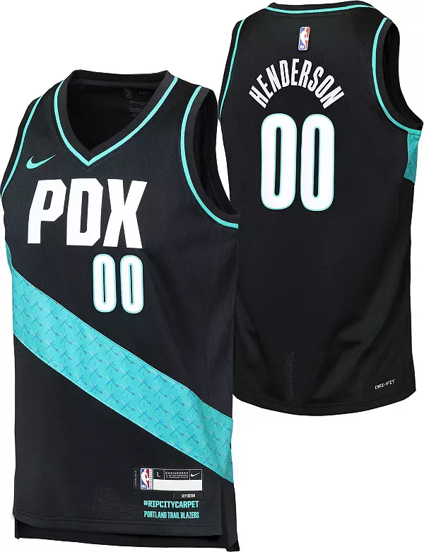 Nike Youth 2025-26 City Edition Portland Trail Blazers Scoot Henderson #00 Swingman Jersey