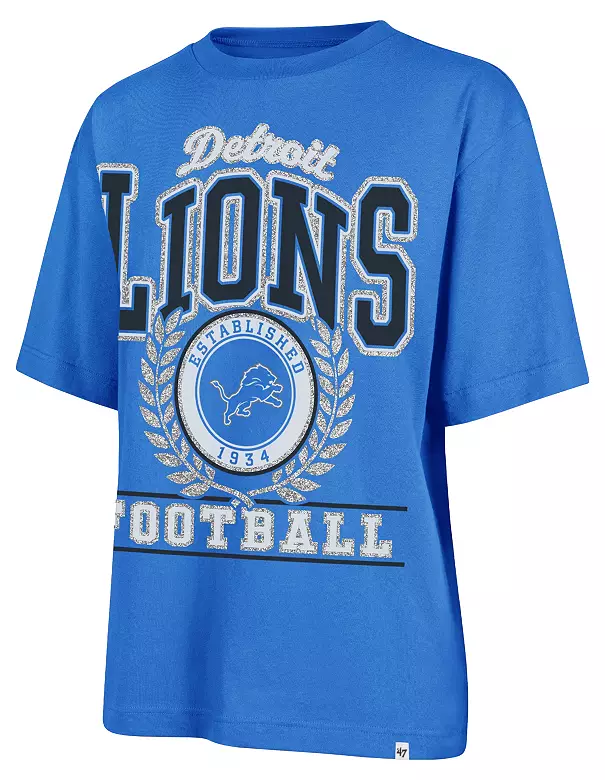 '47 Women's Detroit Lions Blue Ring True Short Sleeve T-Shirt 1 '47 Women's Detroit Lions Blue Ring True Short Sleeve T-Shirt