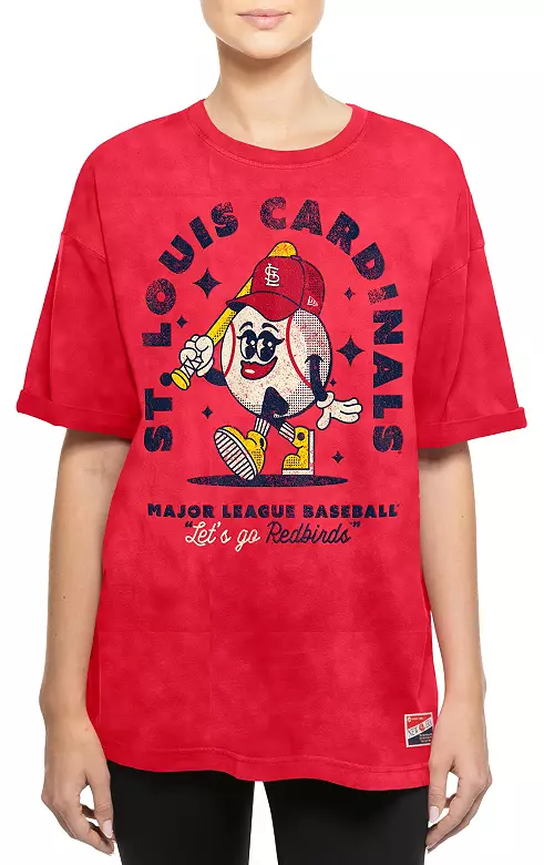 New Era Women's St. Louis Cardinals Red Throwback T-Shirt 1 New Era Women's St. Louis Cardinals Red Throwback T-Shirt
