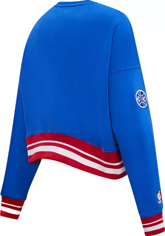 Pro Standard Women's Detroit Pistons Ribbed Crewneck Sweatshirt