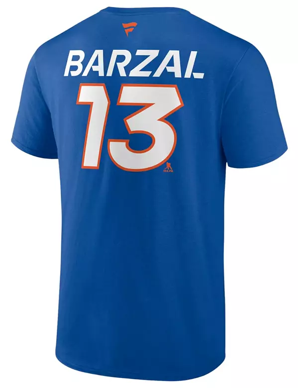 NHL Adult New York Islanders Mathew Barzal #13 2024-2025 Blue T-Shirt