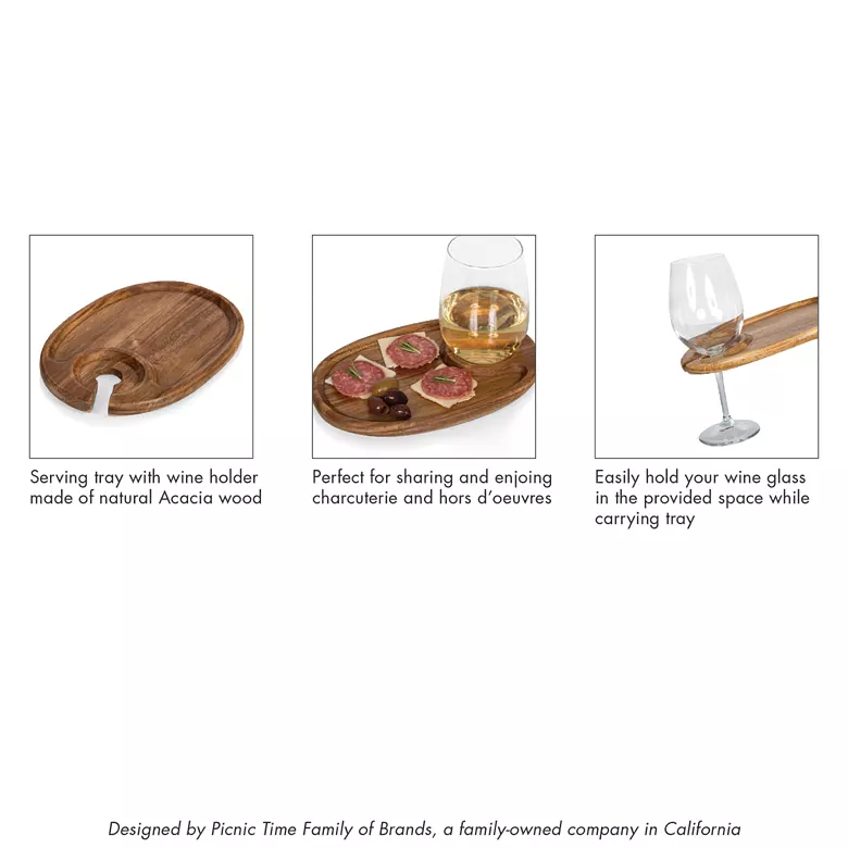 Picnic Time Los Angeles Rams Wine Appetizer Plate Set Of 4