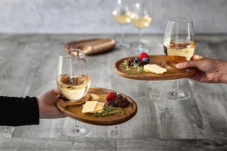 Picnic Time Los Angeles Rams Wine Appetizer Plate Set Of 4