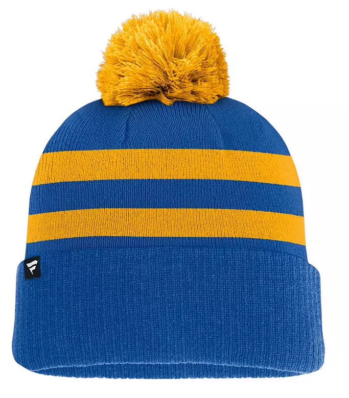 NHL Adult Buffalo Sabres Blue Pom Knit Beanie 2 NHL Adult Buffalo Sabres Blue Pom Knit Beanie