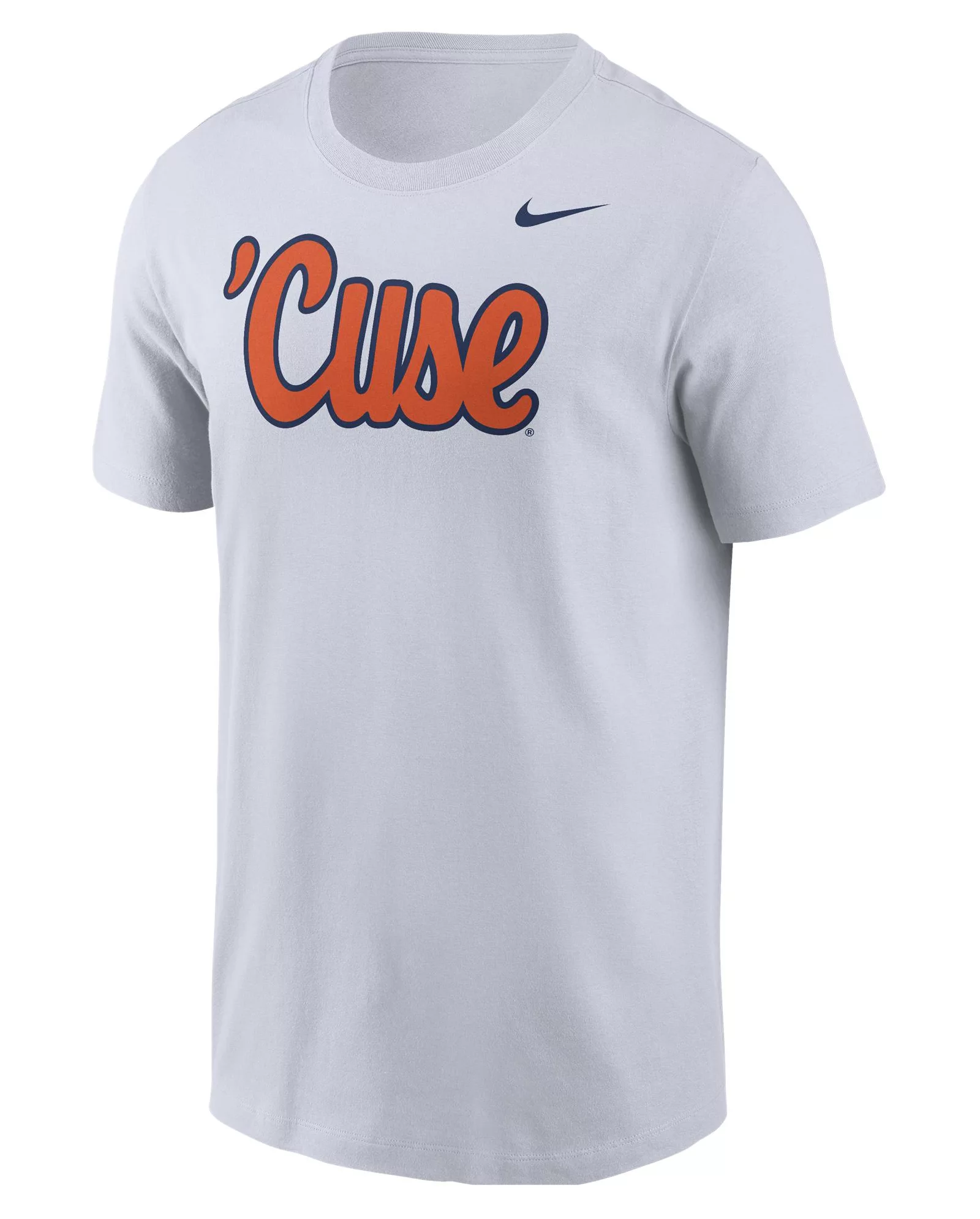 Nike Men's Syracuse Orange White Cotton Script Short Sleeve T-Shirt 1 Nike Men's Syracuse Orange White Cotton Script Short Sleeve T-Shirt