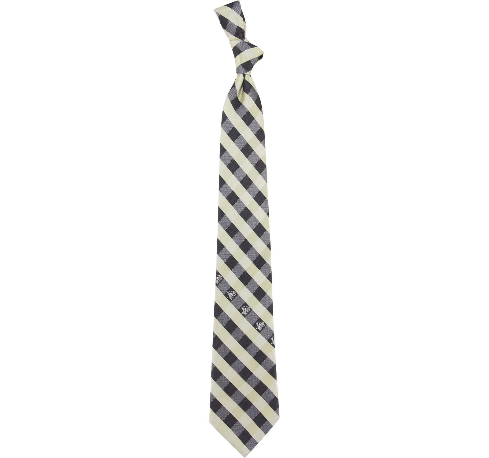 Eagles Wings Pittsburgh Penguins Check Necktie 1 Eagles Wings Pittsburgh Penguins Check Necktie