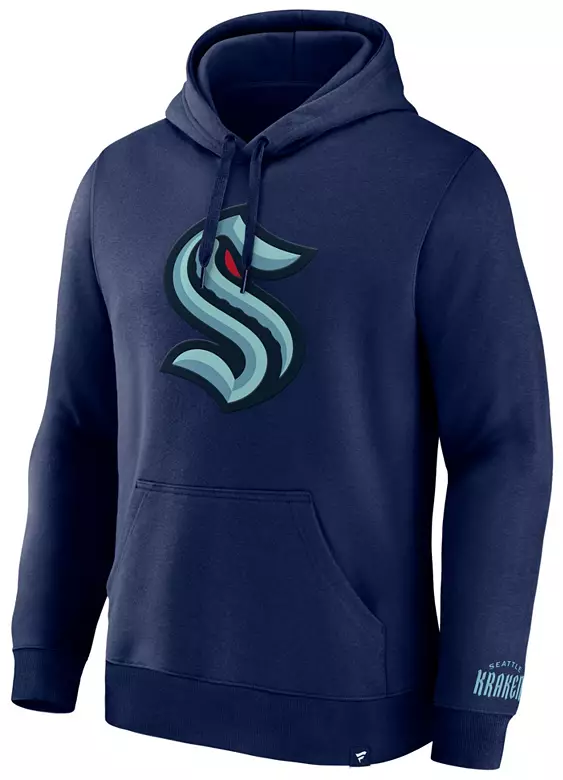 NHL Adult Seattle Kraken Elevated Navy Pullover Hoodie