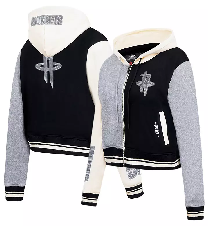 Pro Standard Women's Houston Rockets Black Reverse French Terry Pullover Hoodie 1 Pro Standard Women's Houston Rockets Black Reverse French Terry Pullover Hoodie