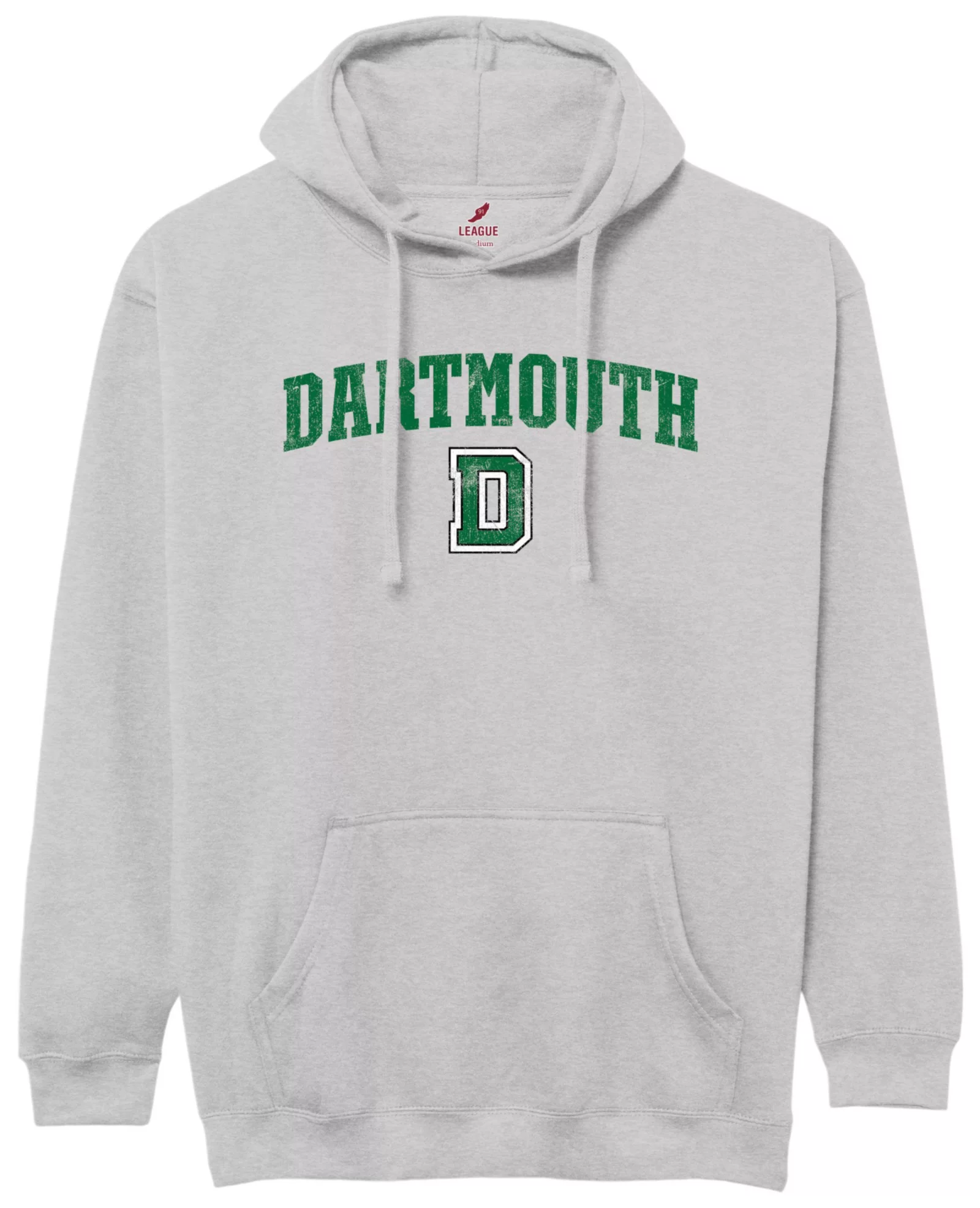 League-Legacy Men's Dartmouth Big Green Grey Essential 2.0 Fleece Pullover Hoodie 1 League-Legacy Men's Dartmouth Big Green Grey Essential 2.0 Fleece Pullover Hoodie