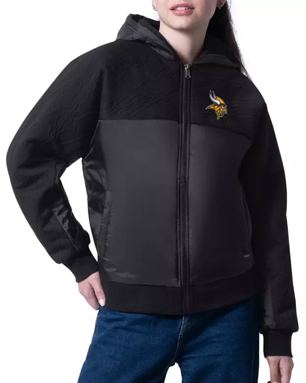 G-III for Her Women's Minnesota Vikings Black Locker Talk Jacket 1 G-III for Her Women's Minnesota Vikings Black Locker Talk Jacket