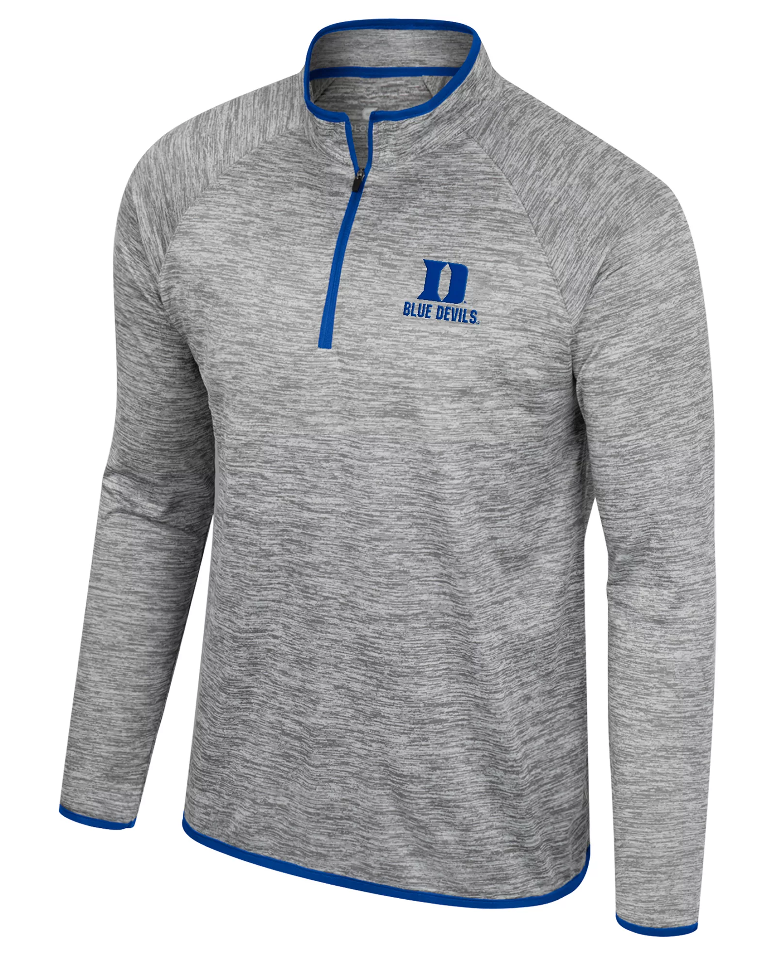 Colosseum Men's Duke Blue Devils Heather Grey 1/4 Zip Pullover 1 Colosseum Men's Duke Blue Devils Heather Grey 1/4 Zip Pullover