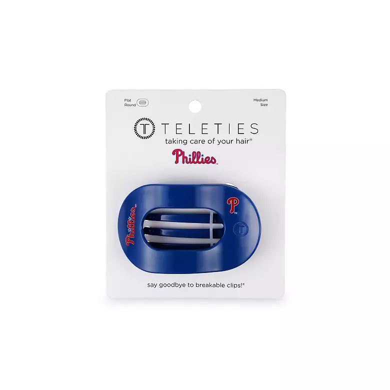 Teleties Philadelphia Phillies Medium Flat Hair Clip 4 Teleties Philadelphia Phillies Medium Flat Hair Clip