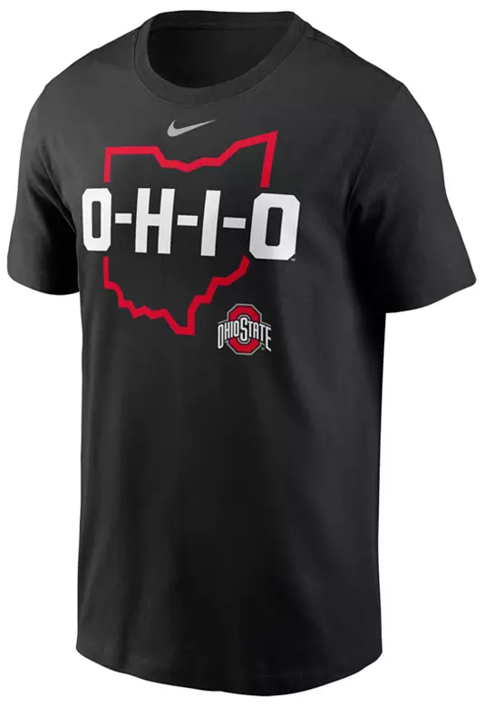 Nike Men's Ohio State Buckeyes Black Cotton T-Shirt