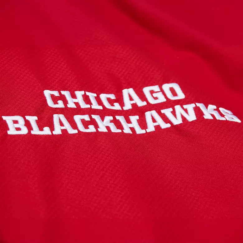 Mitchell & Ness Men's Chicago Blackhawks Black Anorak Windbreaker Jacket