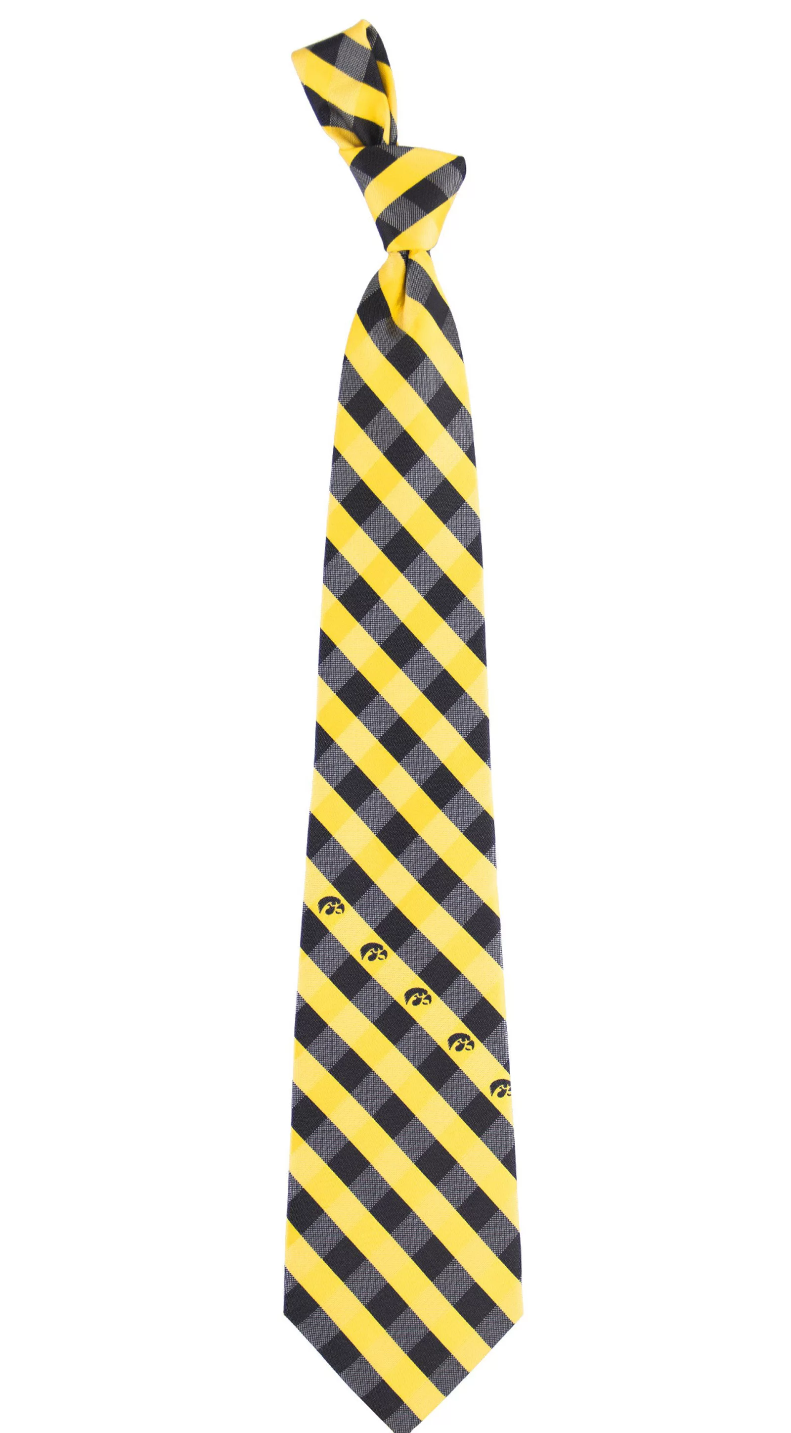 Eagles Wings Iowa Hawkeyes Check Necktie 1 Eagles Wings Iowa Hawkeyes Check Necktie