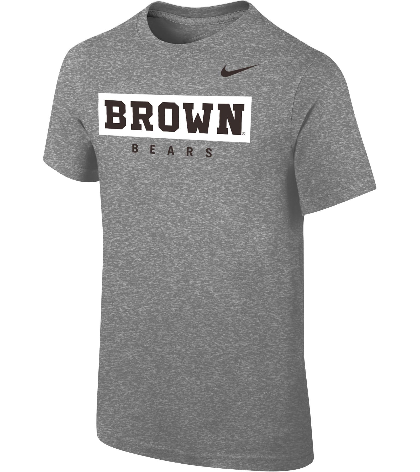 Nike Youth Brown University Bears Grey Core Cotton Wordmark T-Shirt