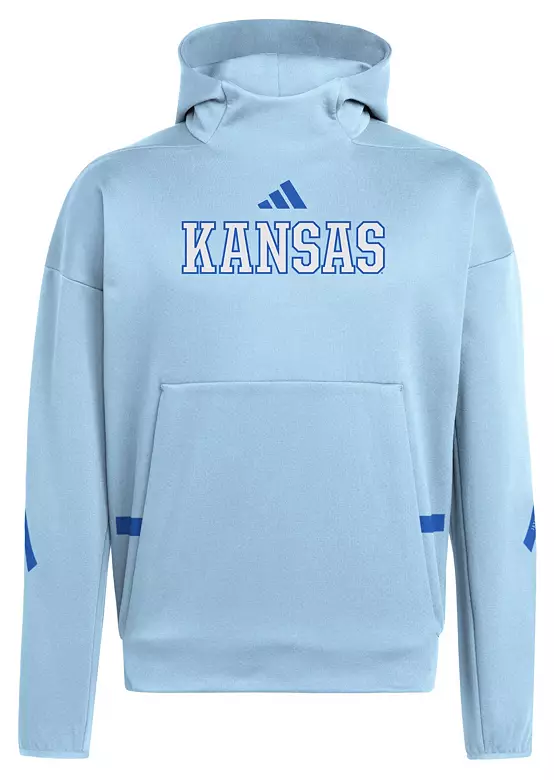 adidas Men's Kansas Jayhawks Light Blue Z.N.E. Pullover Hoodie