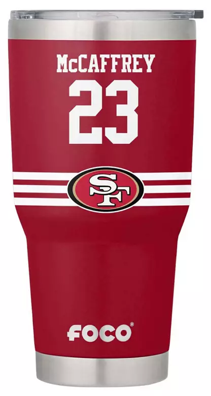 FOCO San Francisco 49ers Christian McCaffrey 30 oz. Tumbler 2 FOCO San Francisco 49ers Christian McCaffrey 30 oz. Tumbler