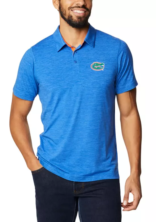 Columbia Men's Florida Gators Blue Tech Trail Polo 1 Columbia Men's Florida Gators Blue Tech Trail Polo
