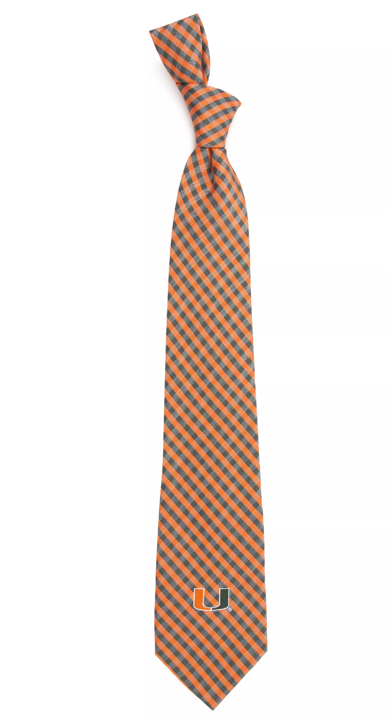 Eagles Wings Miami Hurricanes Gingham Necktie