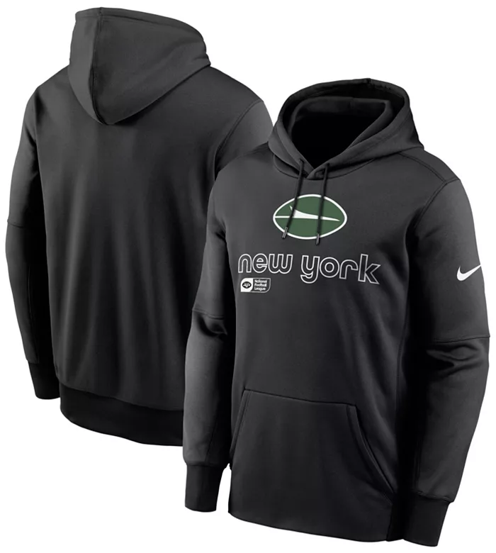 Nike Men's New York Jets Therma-FIT Black Pullover Hoodie 3 Nike Men's New York Jets Therma-FIT Black Pullover Hoodie