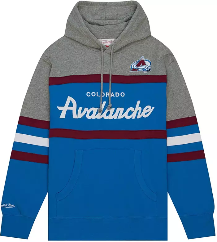 Mitchell & Ness Men's Colorado Avalanche Teal Coach Pullover Hoodie 1 Mitchell & Ness Men's Colorado Avalanche Teal Coach Pullover Hoodie