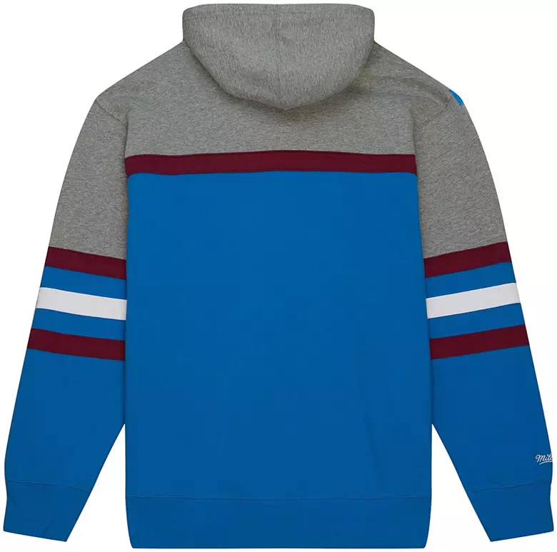 Mitchell & Ness Men's Colorado Avalanche Teal Coach Pullover Hoodie 2 Mitchell & Ness Men's Colorado Avalanche Teal Coach Pullover Hoodie