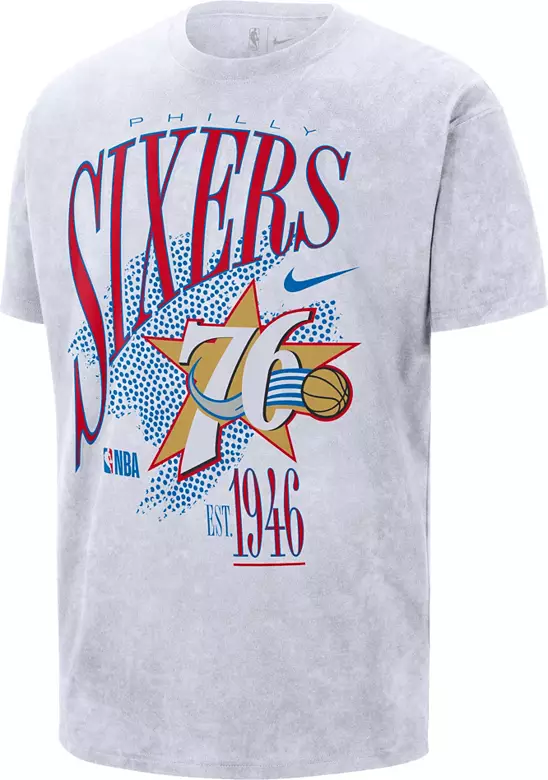 Nike Adult Philadelphia 76ers Hardwood Classics White Champs T-Shirt