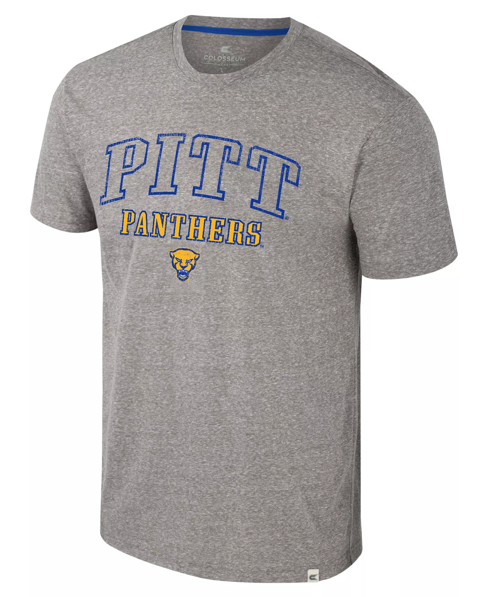 Colosseum Men's  Pitt Panthers Heather Grey Electromagnetic T-Shirt