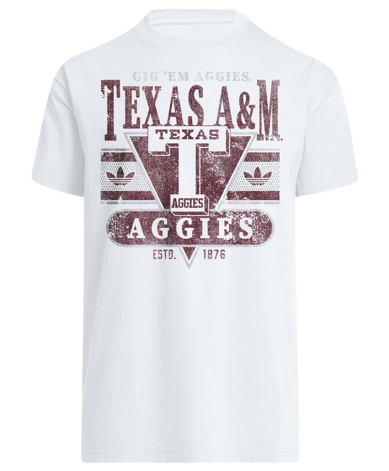 adidas Men's Texas A&M Aggies White Originals T-Shirt 1 adidas Men's Texas A&M Aggies White Originals T-Shirt