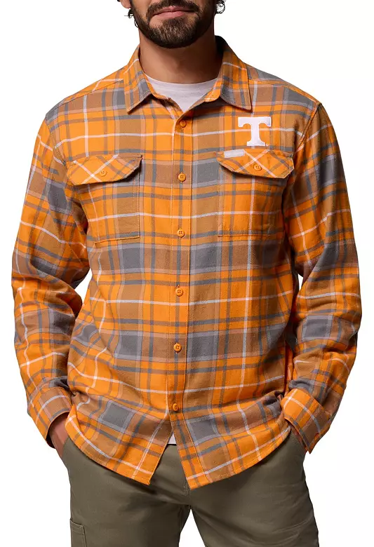 Columbia Men's Tennessee Volunteers Orange Flare Gun Flannel Long Sleeve Shirt 1 Columbia Men's Tennessee Volunteers Orange Flare Gun Flannel Long Sleeve Shirt
