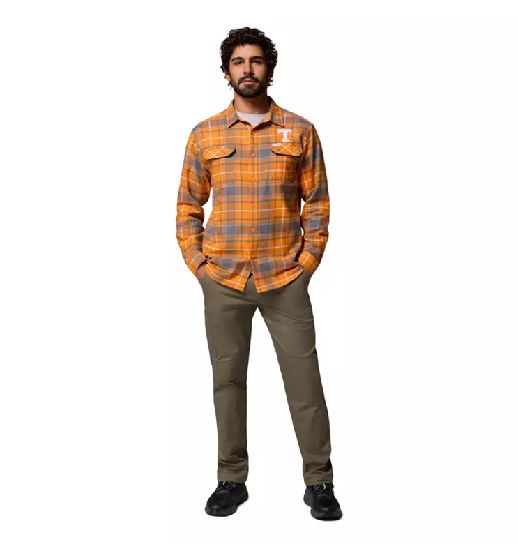 Columbia Men's Tennessee Volunteers Orange Flare Gun Flannel Long Sleeve Shirt 2 Columbia Men's Tennessee Volunteers Orange Flare Gun Flannel Long Sleeve Shirt