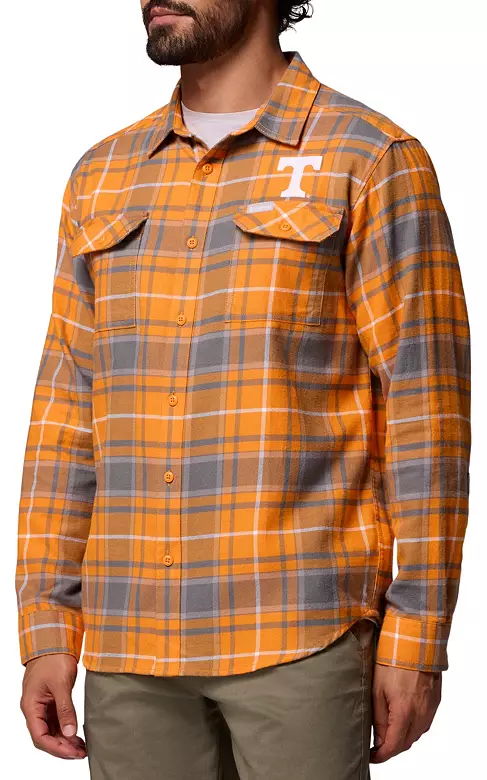 Columbia Men's Tennessee Volunteers Orange Flare Gun Flannel Long Sleeve Shirt 4 Columbia Men's Tennessee Volunteers Orange Flare Gun Flannel Long Sleeve Shirt