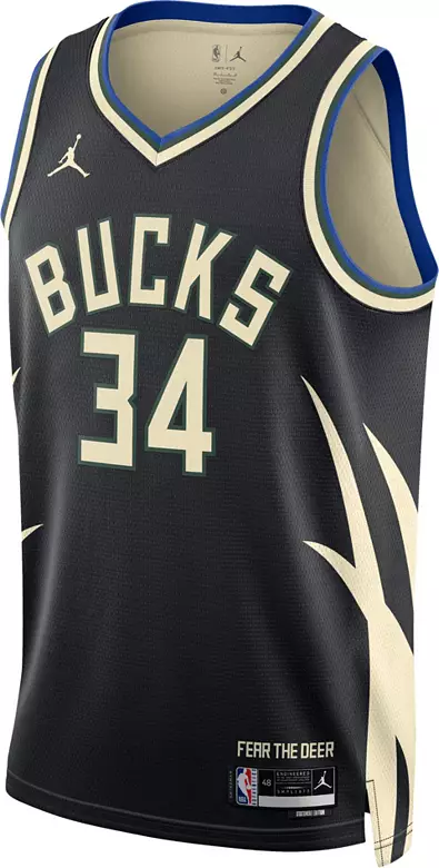 Jordan Adult Milwaukee Bucks Giannis Antetokounmpo #34 Swingman Statement Jersey