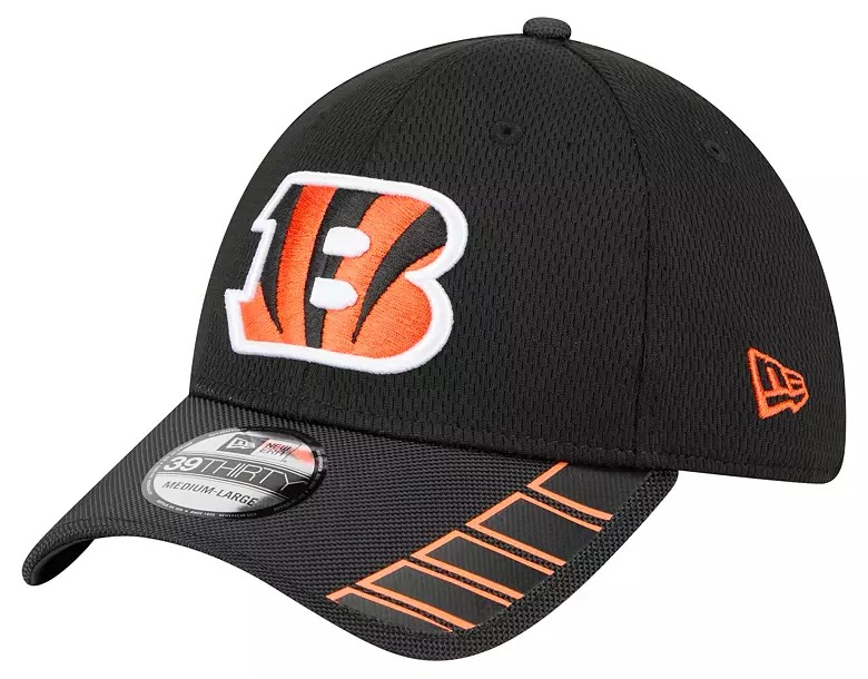 New Era Adult Cincinnati Bengals Black Visor Hit 39Thirty Stretch Fit Hat
