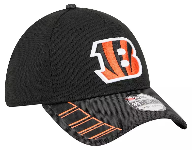 New Era Adult Cincinnati Bengals Black Visor Hit 39Thirty Stretch Fit Hat